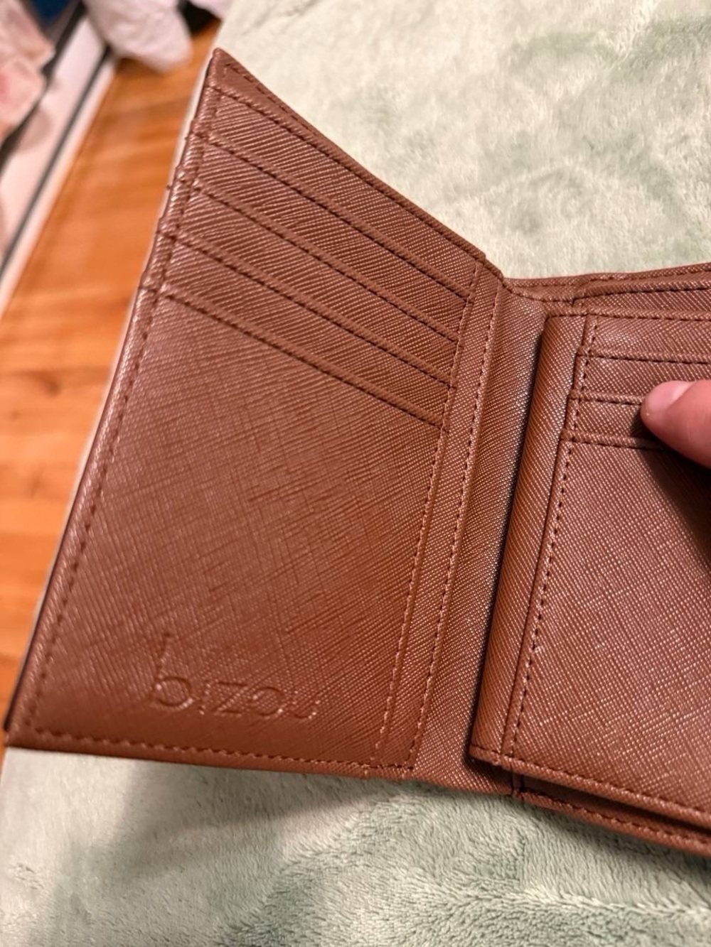 Brown Leather Bi-Fold Wallet for Men